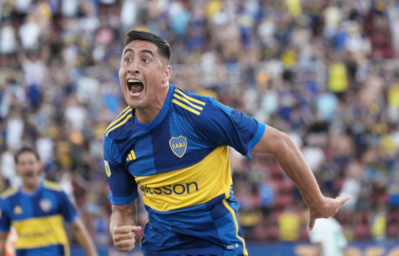 Miguel Merentiel; Boca Juniors vs. Sarmiento de Junín; Copa de la Liga. Foto: NA.