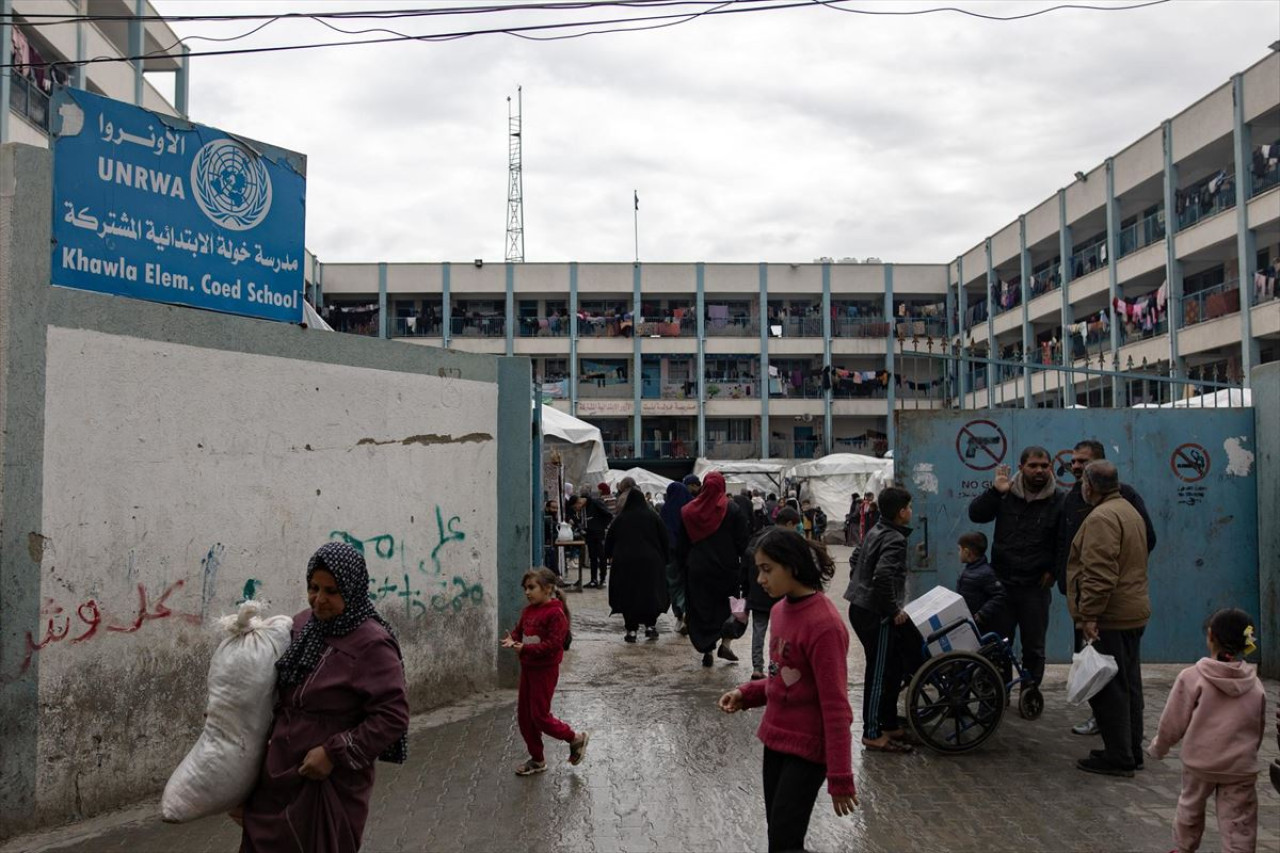 Refugiados de Naciones Unidas para los refugiados palestinos (UNRWA). Foto: EFE