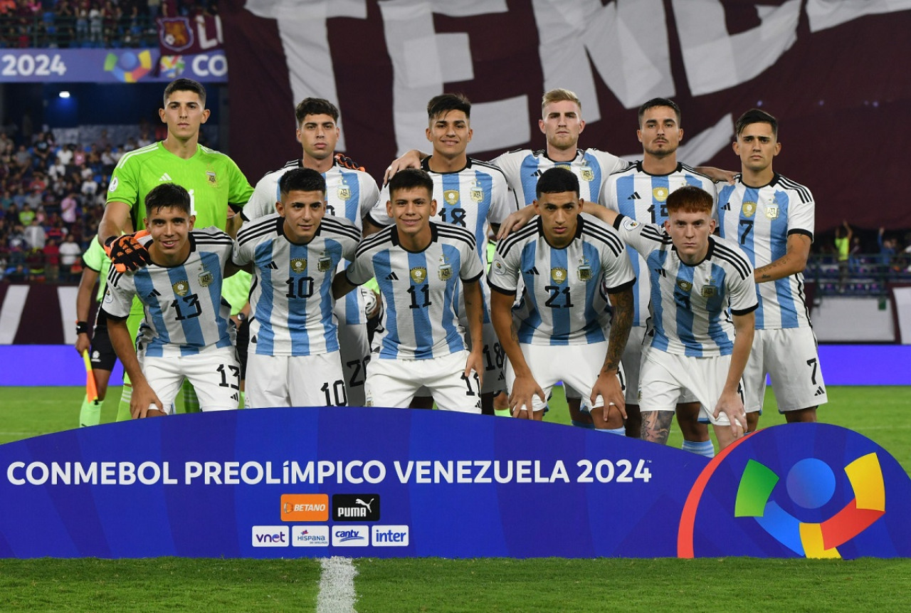 Formación Selección Argentina Sub 23 vs. Venezuela. Foto: X @Argentina.