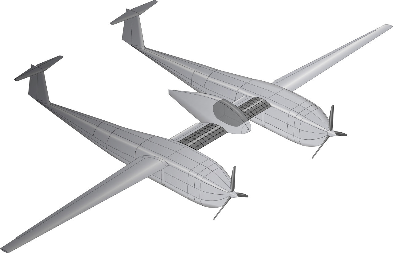 Prototipo del avión impulsado con hidrogeno verde. Foto: EFE.