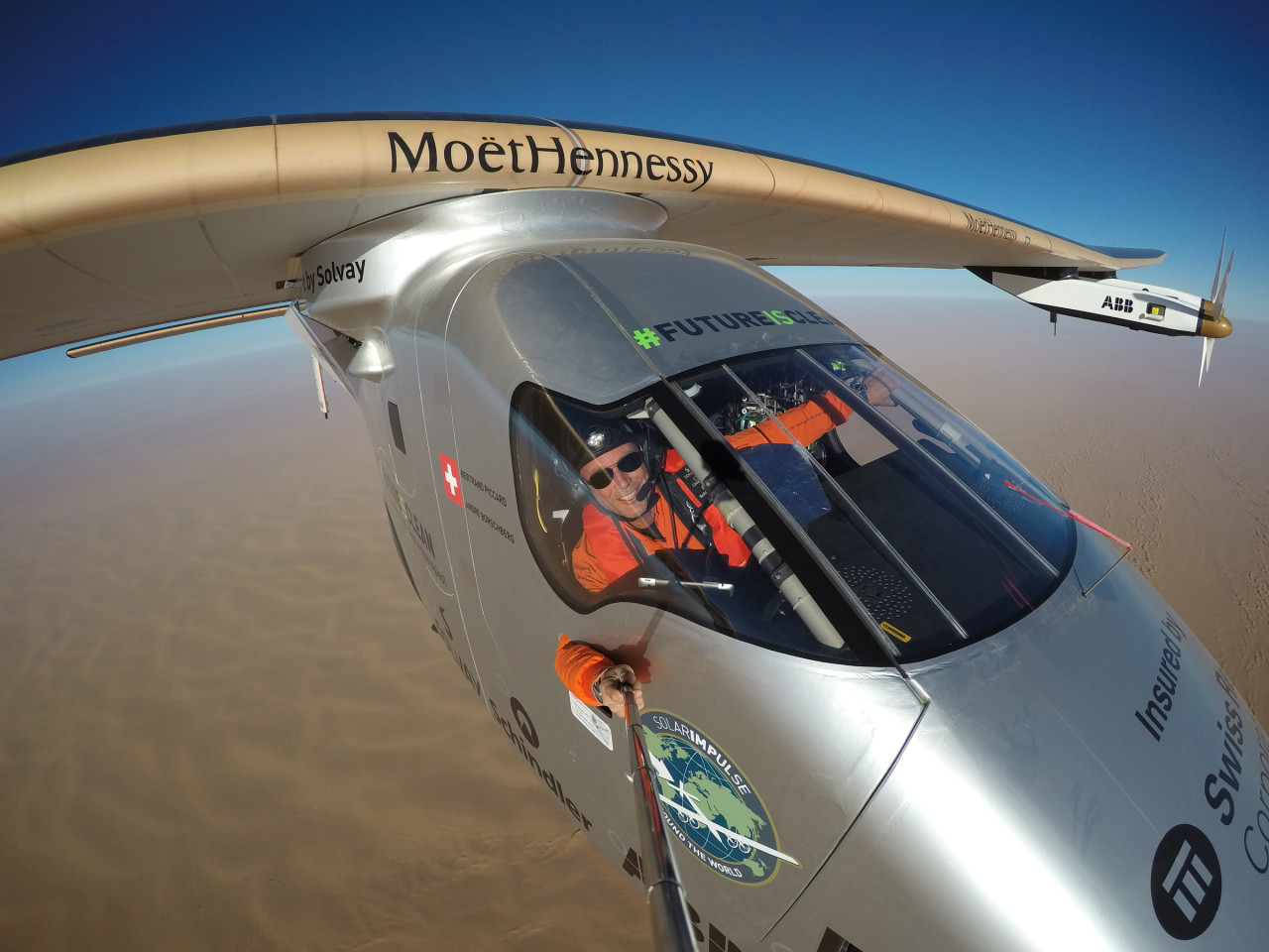 Solar Impulse 2, aeronave impulsada con energia solar. Foto: NA