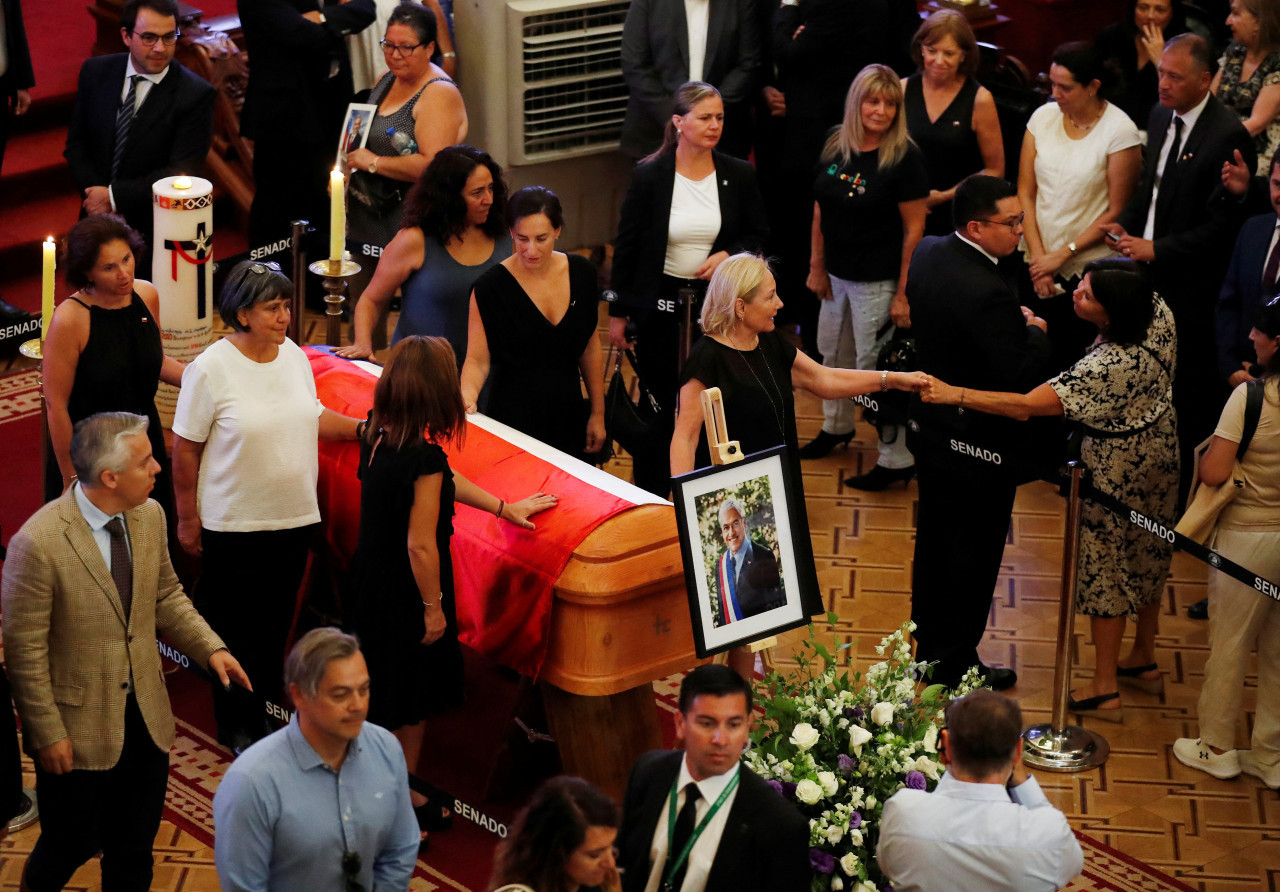Funeral de Sebastián Piñera. Foto: Reuters.
