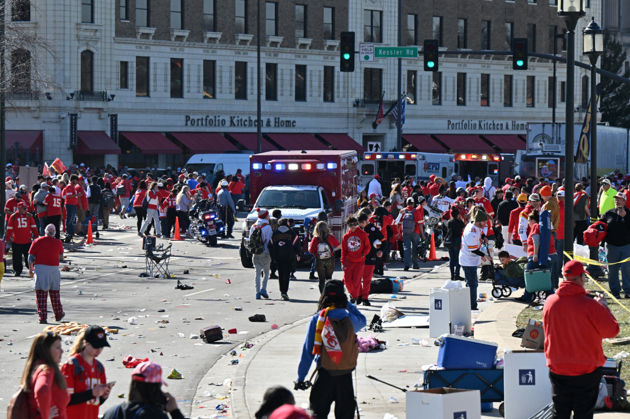 Incidentes en la celebración de los Chiefs. Foto: Reuters
