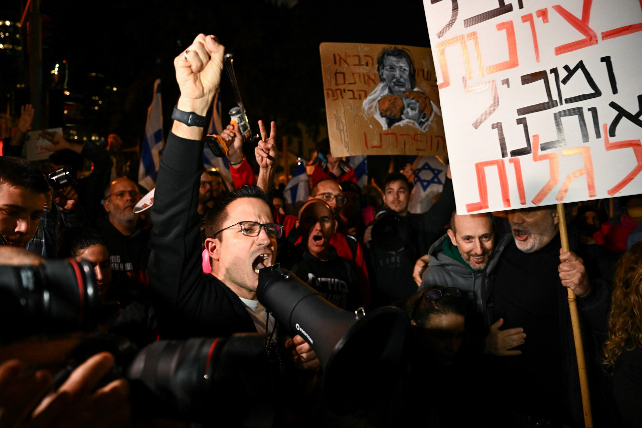 Protestas en Israel contra Netanyahu. Foto: Reuters.