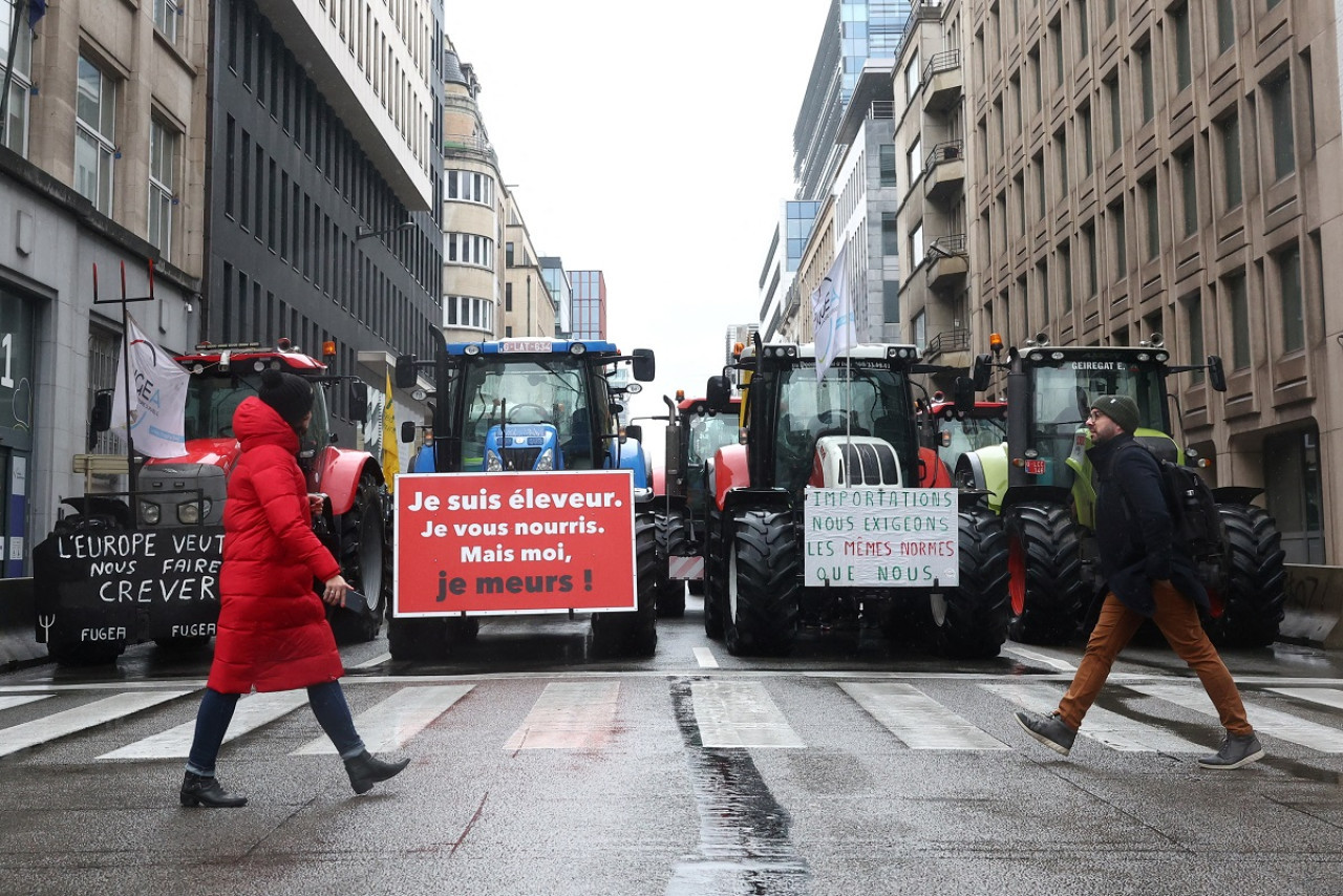 Protestas de agricultores en Europa. Foto: Reuters.