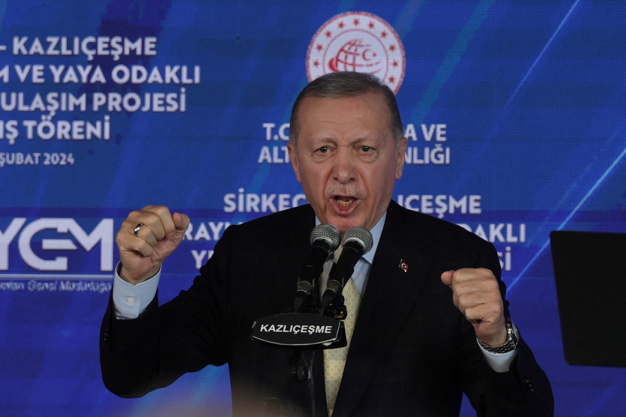Recep Tayyip Erdogan, presidente de Turquía. Foto: Reuters.