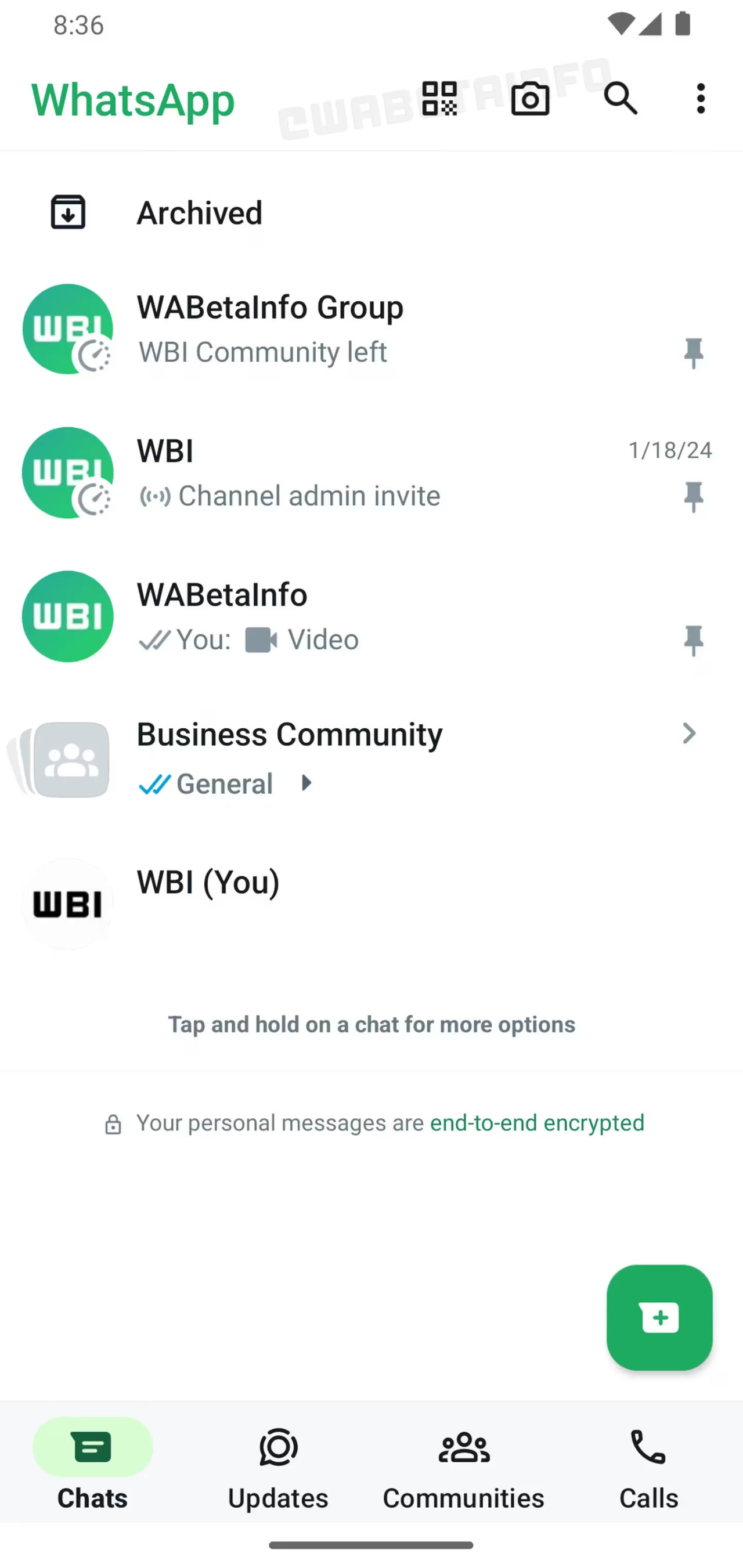 El nuevo ícono en la versión beta de WhatsApp. Foto: WaBetaInfo