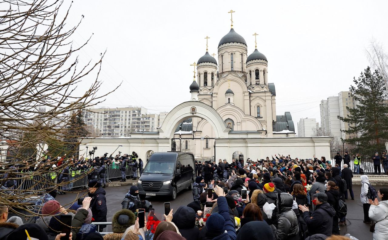 Funeral de Alexéi Navalny. Foto: Reuters