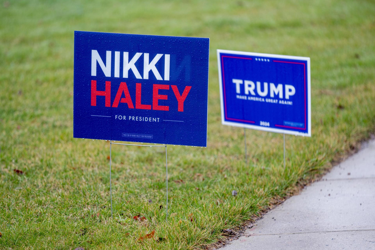 Nikki Haley y Donald Trump se disputan la candidatura a presidente del Partido Republicano. Foto: EFE.