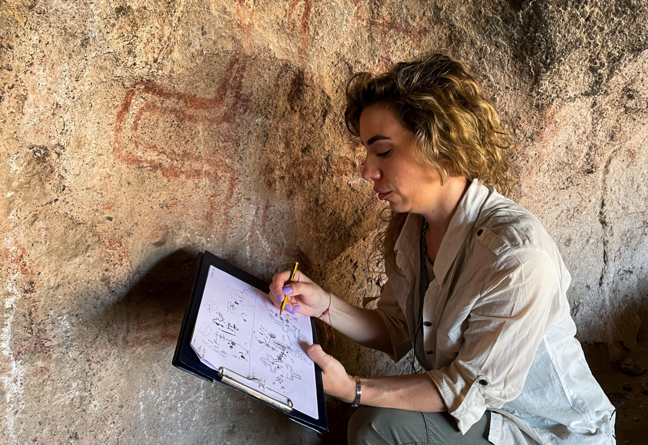 Descubrieron las pinturas rupestres antiguas  en una cueva de la Patagonia. Foto: Reuters.