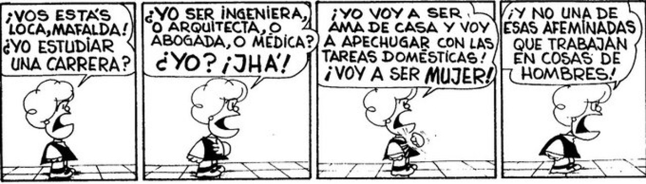 "Voy a ser mujer", Mafalda. Foto: Quino.