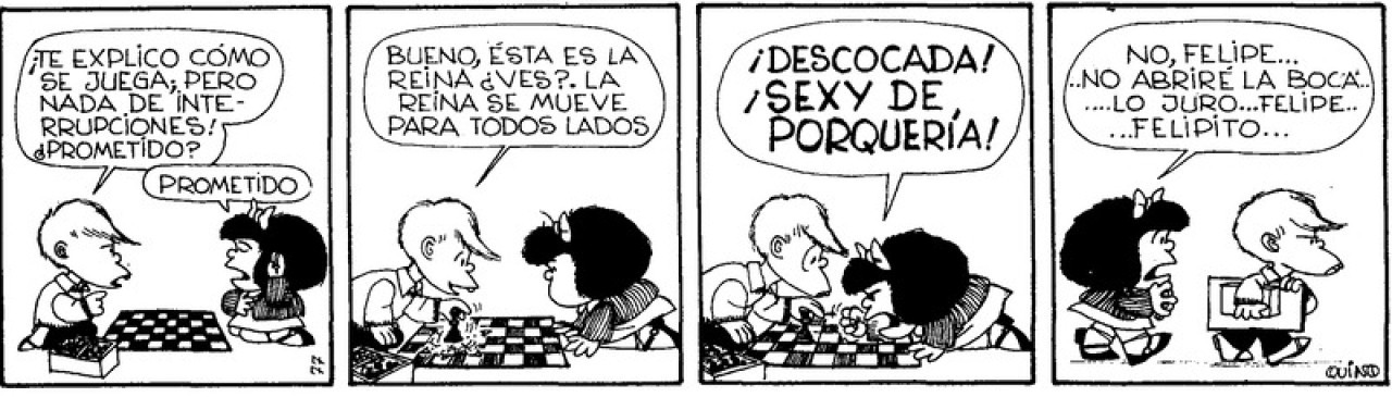 "La reina", Mafalda. Foto: Quino.