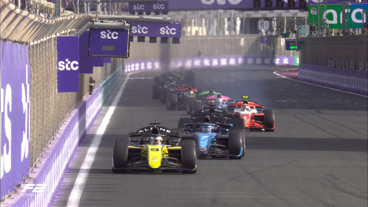 Gran Premio de Arabia Saudita; Fórmula 2. Foto: X @Formula2.