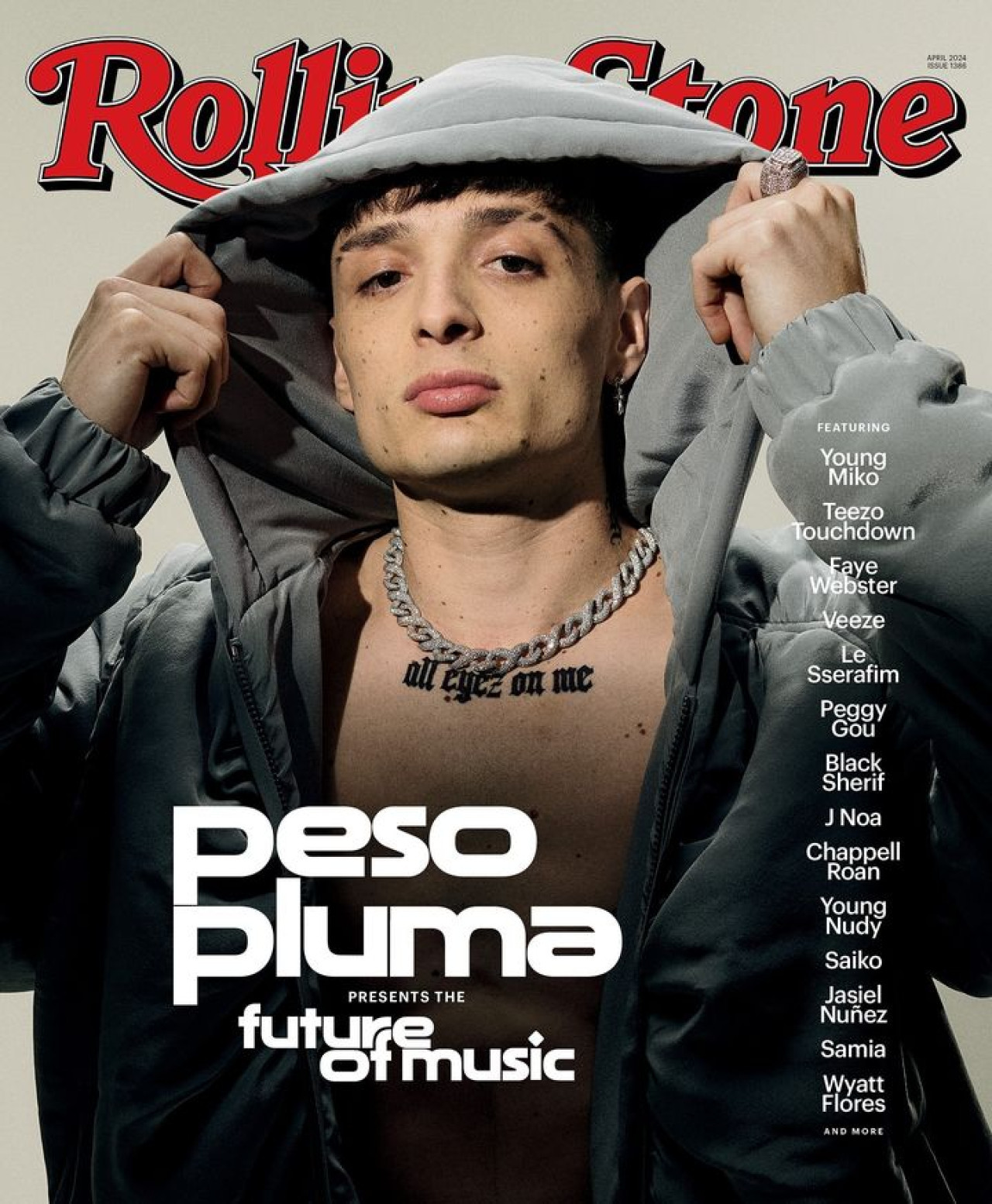 Peso Pluma fue portada en la revista Rolling Stone. Foto: Instagram/pesopluma.
