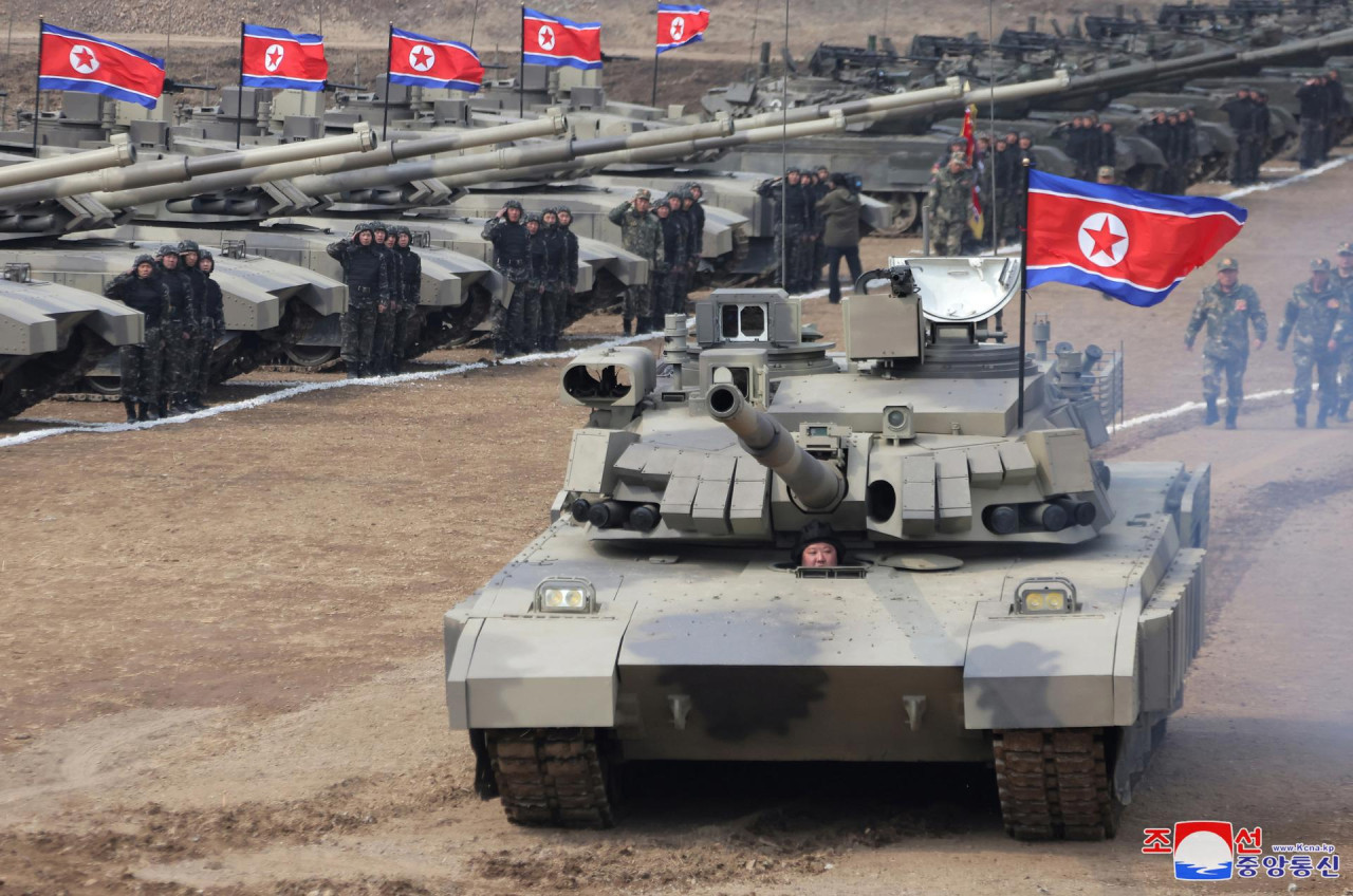 Ejercicios militares de Corea del Norte. Foto: EFE.