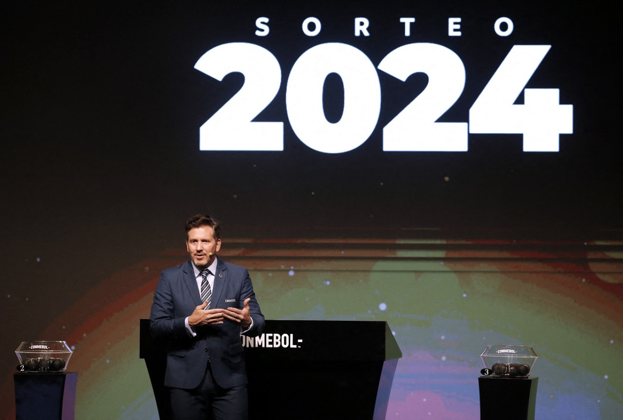 Sorteo de Copa Sudamericana y Libertadores 2024. Foto: Reuters.