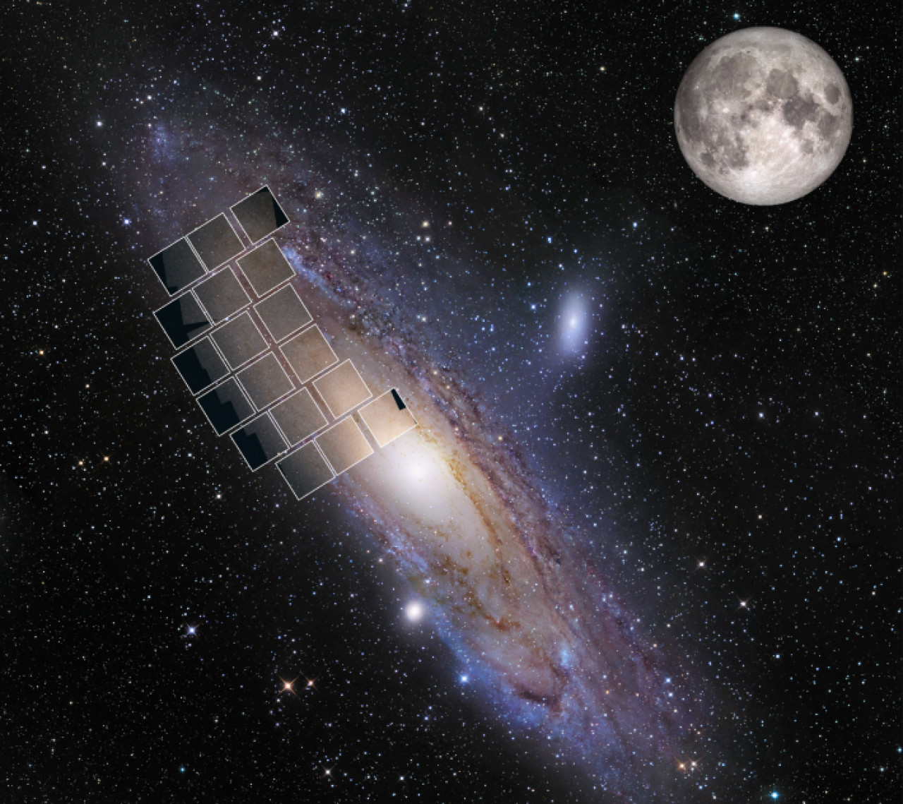 El próximo telescopio espacial Nancy Grace Roman muestra cuánto podría observar su cámara en una sola imagen. Foto: NASA.