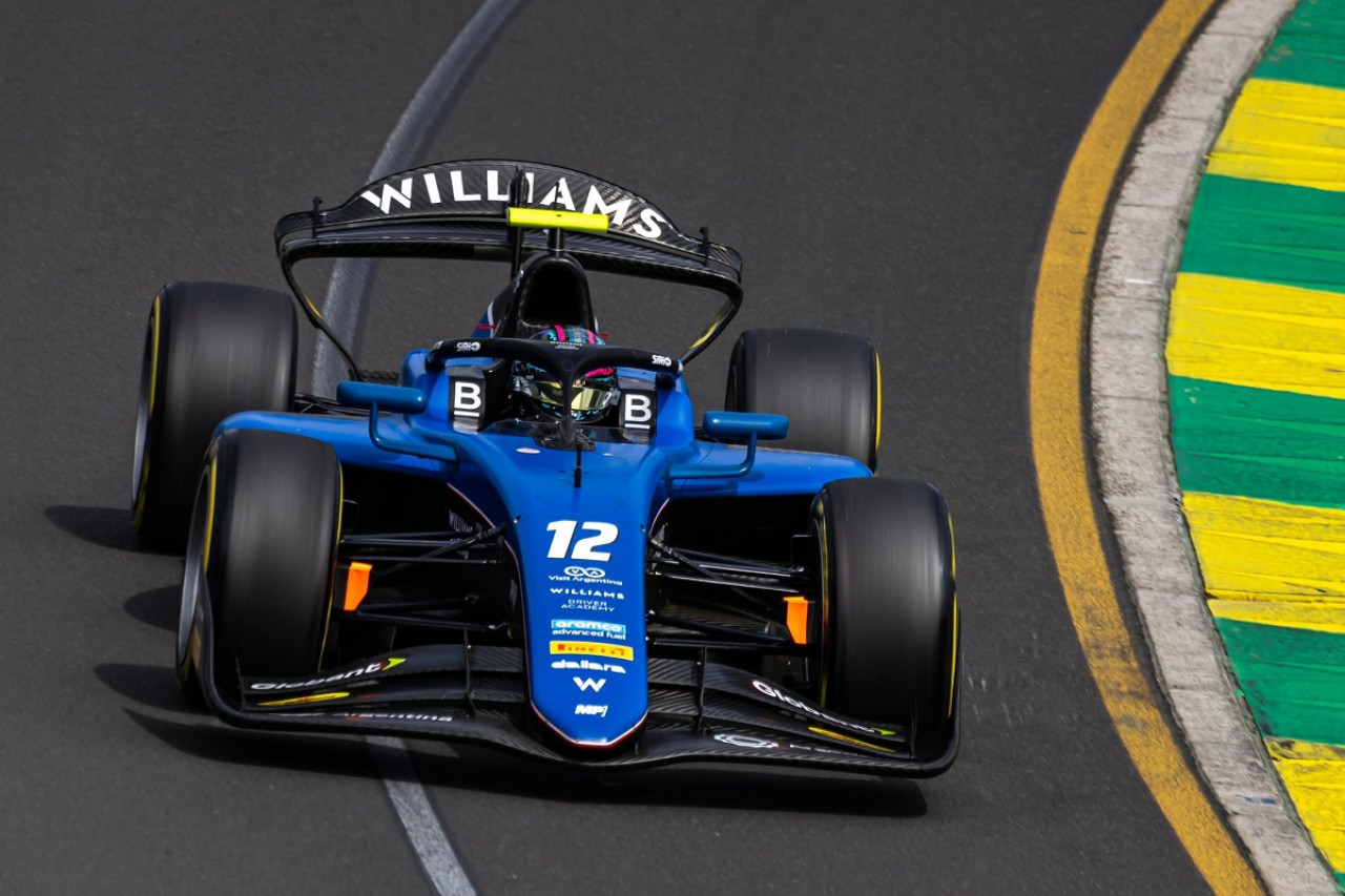 Franco Colapinto; GP de Australia; Fórmula 2. Foto: X @BulletSportsMgt.