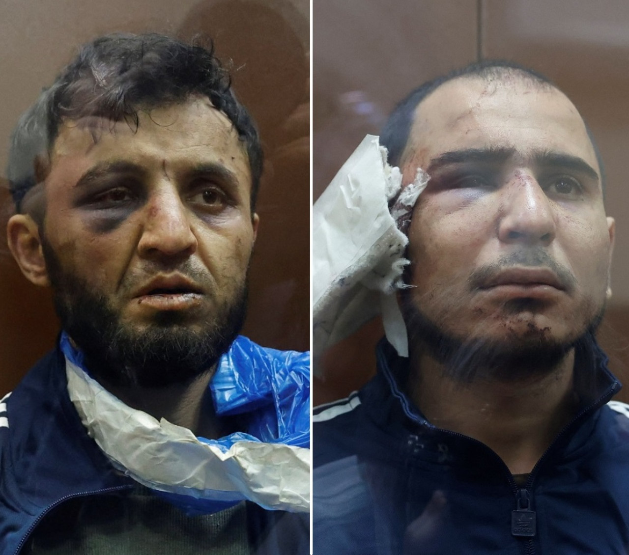 Dalerdzhon Mirzoev (izq) y Saidakrami Rachabalizoda (der), sospechosos del atentado en Moscú. Fotos: Reuters