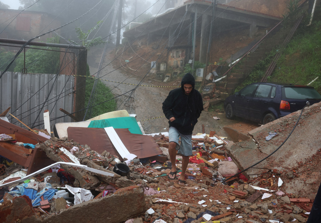 Graves daños en Brasil por las tormentas. Foto: Reuters