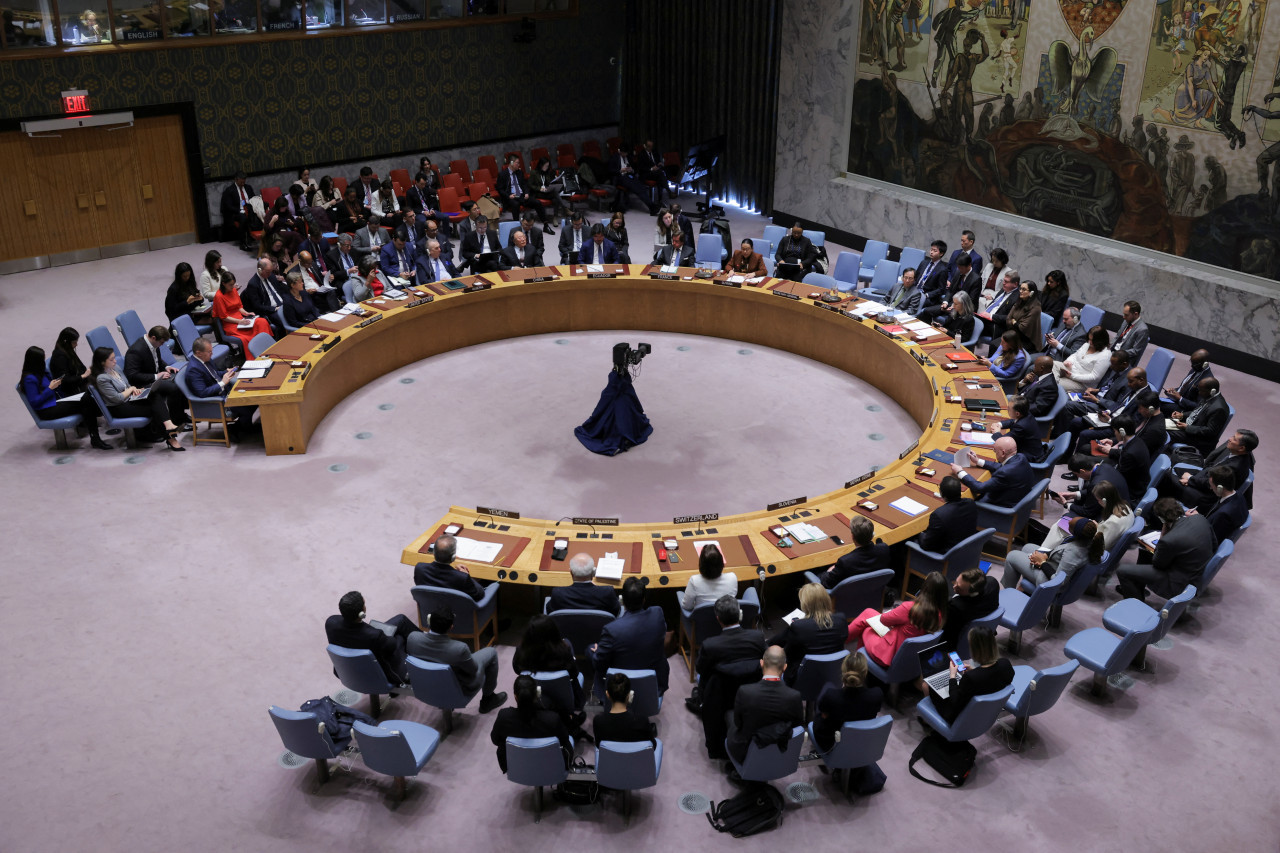 El Consejo de Seguridad de la ONU vota un alto al fuego en la Franja de Gaza. Foto: Reuters.