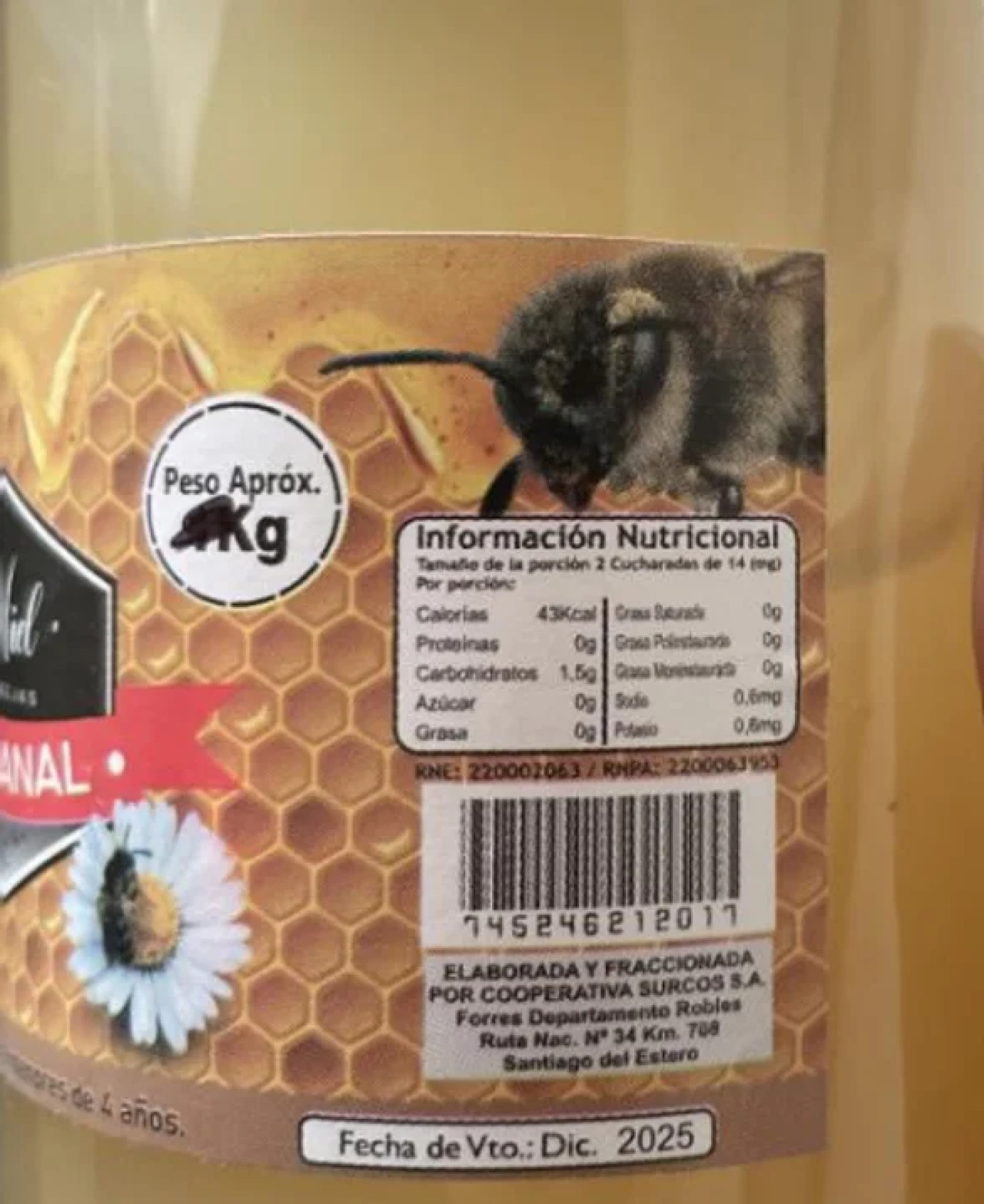 La miel prohibida por la ANMAT. Foto: NA.