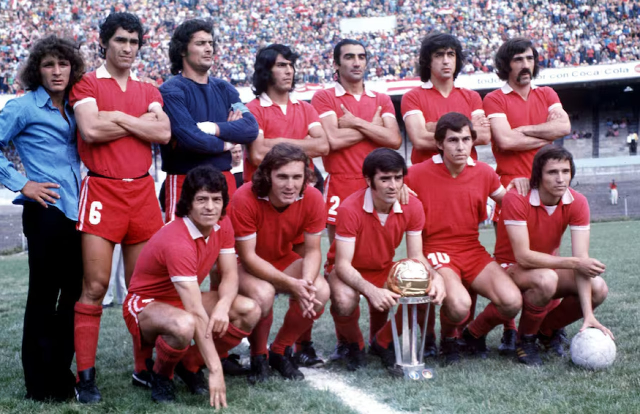 El equipo de Independiente que se consagró ante Juventus en 1973. Foto: Archivo.