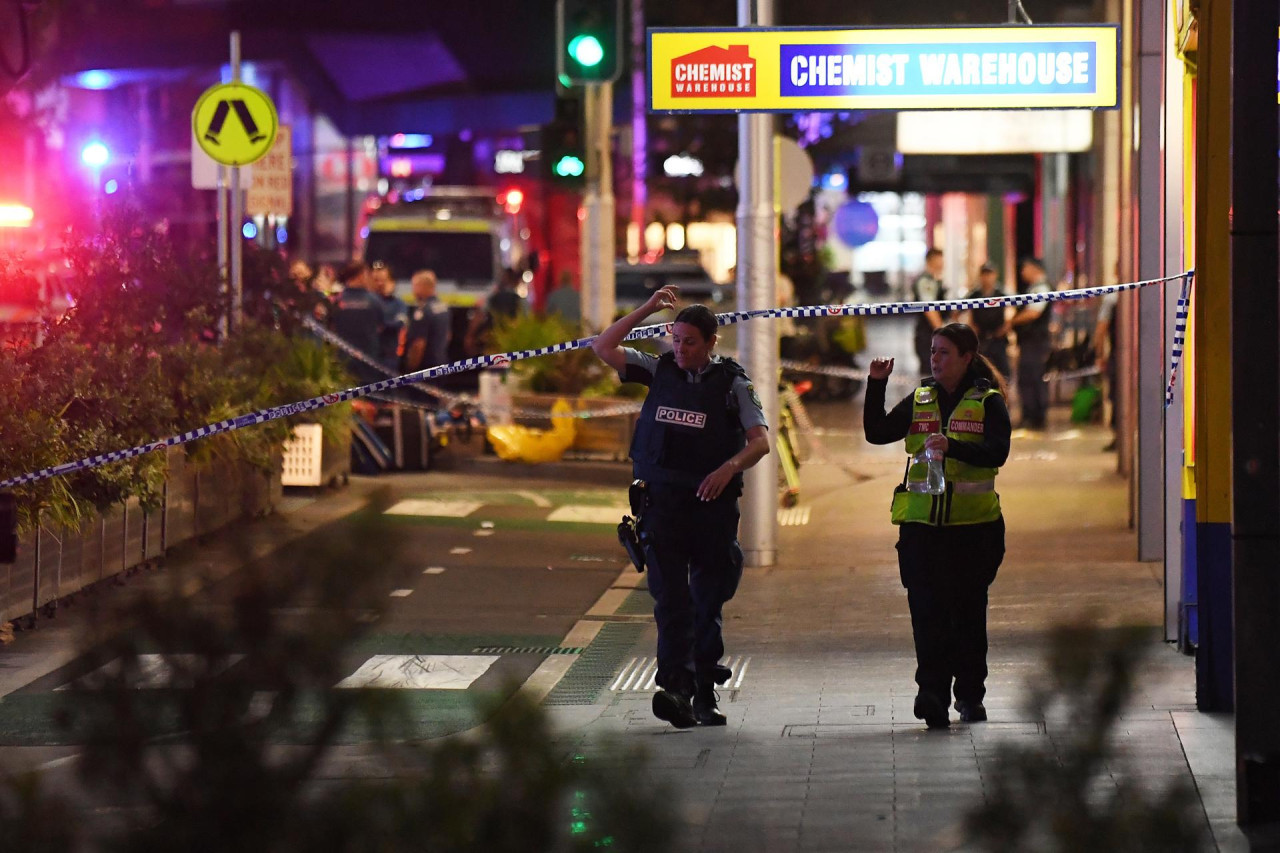 Ataque en un centro comercial de Australia. Foto: EFE.