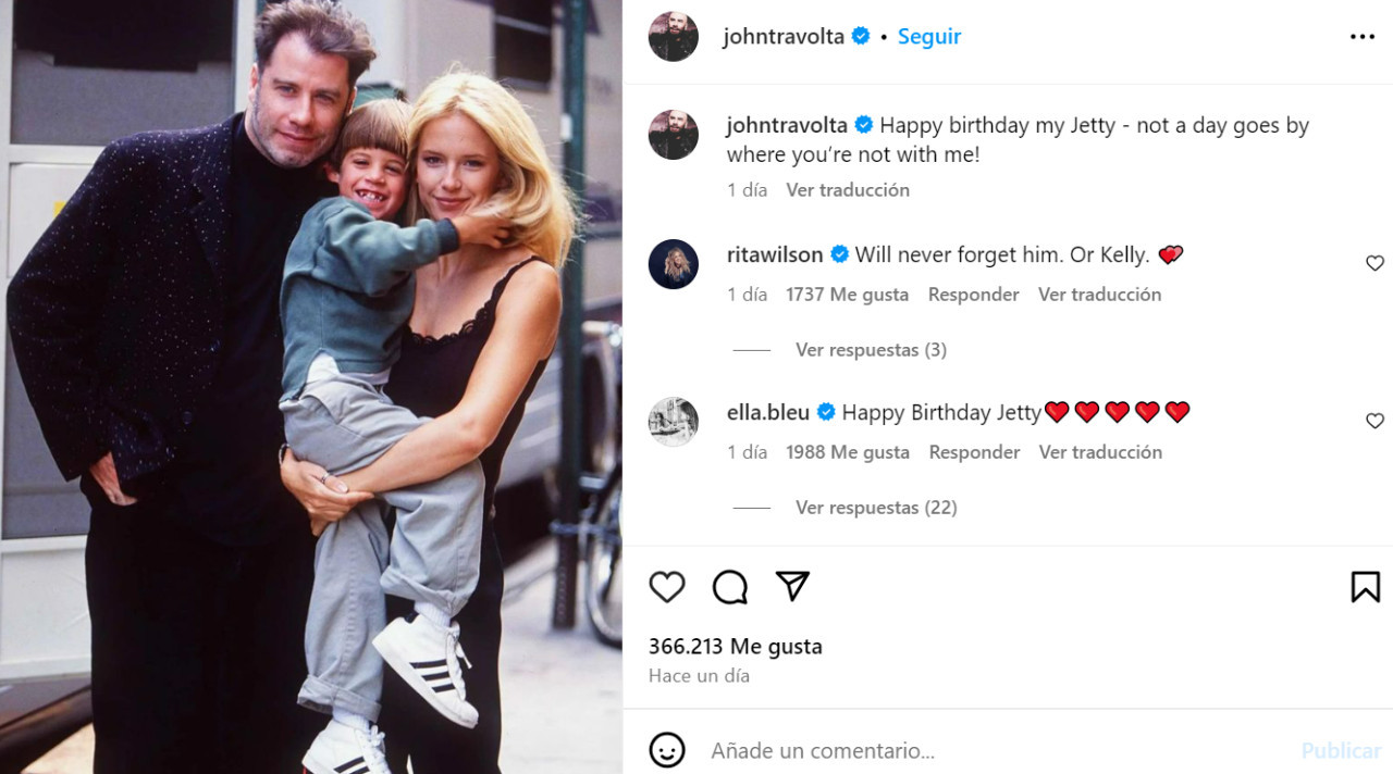 El emotivo posteo de John Travolta. Foto: Instagram/JohnTravolta