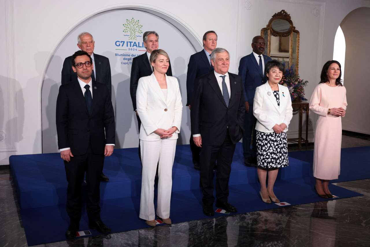 Reunión de ministros de Exteriores del G7 en Roma. Foto: REUTERS.