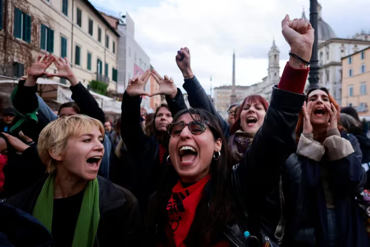 Marcha a favor del aborto en Italia. Foto: Reuters