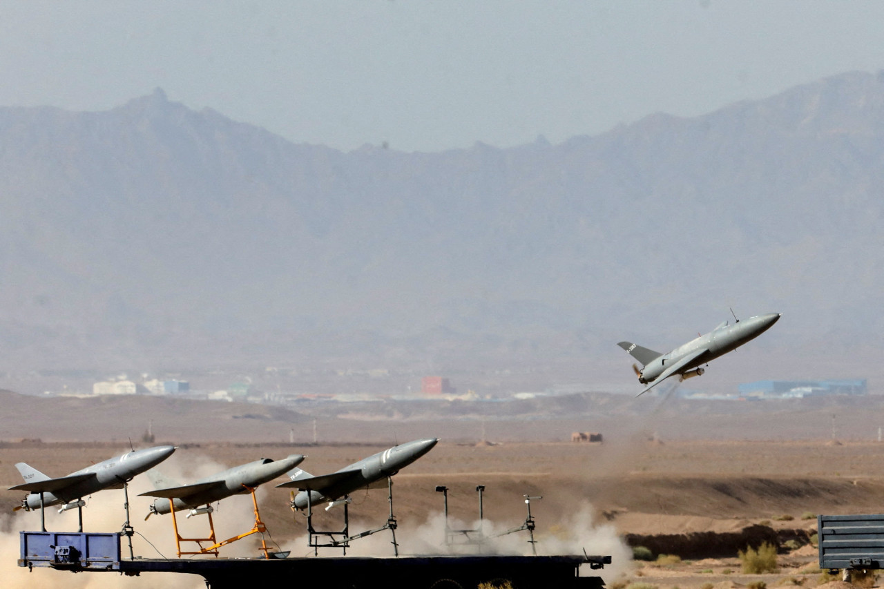 Drones iraníes. Foto: Reuters
